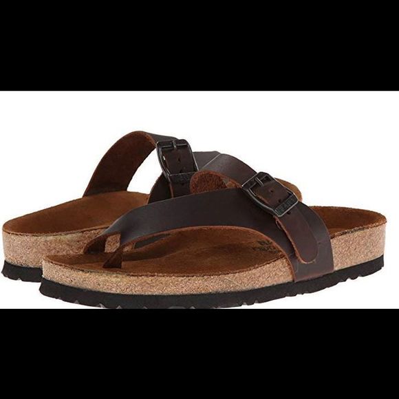 Naot Leather Toe-Loop Slide Sandals Tahoe Buffalo Leather - Medium - Picture 3 of 6